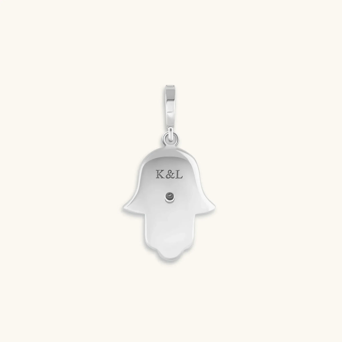 Safe & Sound Silver Patterned Hamsa Charm