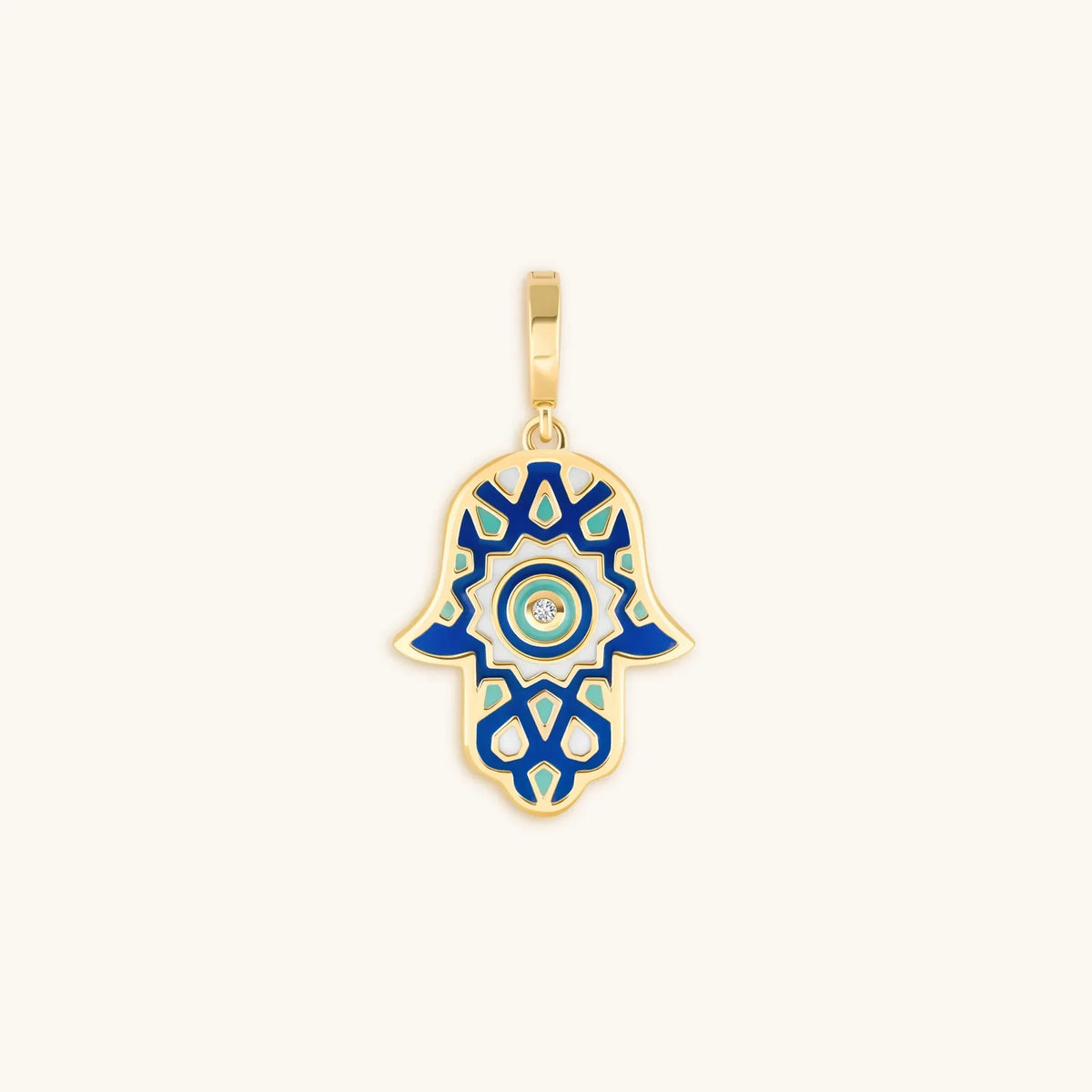 Glory & Grace Gold Patterned Hamsa Charm