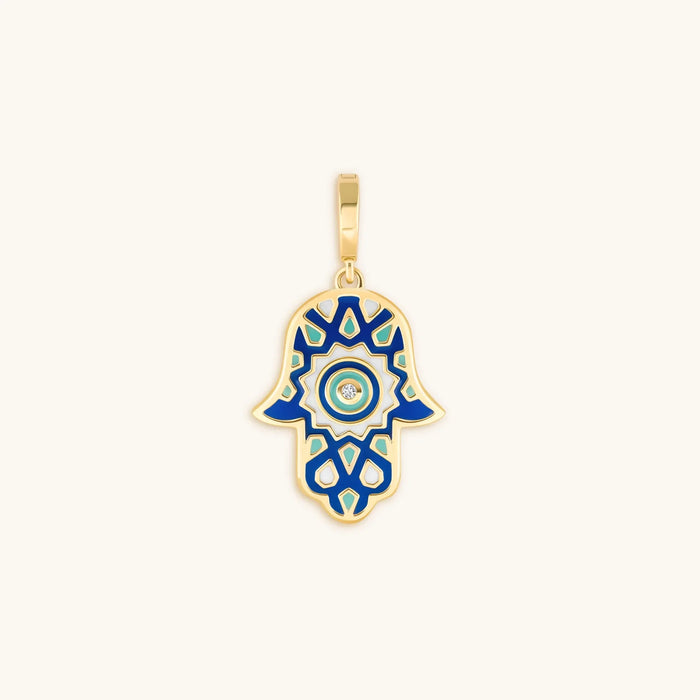 Glory & Grace Gold Patterned Hamsa Charm