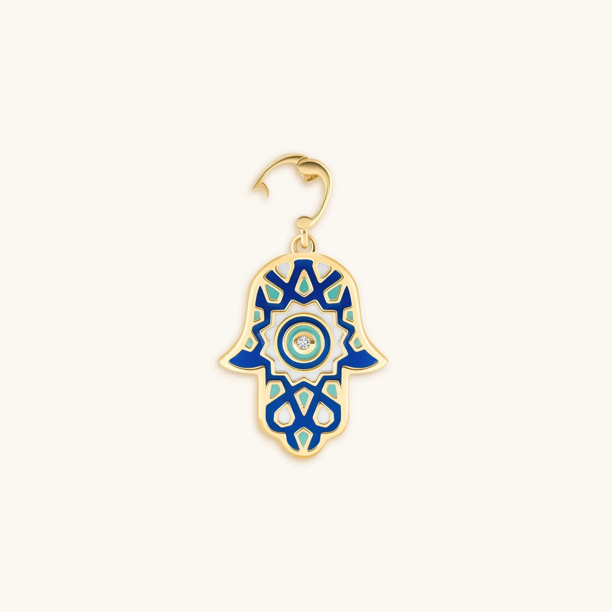 Glory & Grace Gold Patterned Hamsa Charm