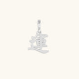 Prosperity & Abundance Kanji “Lucky” Rhodium Charm