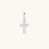 Gleaming Faith Silver Cross Charm