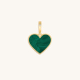 Blossoming Soul Malachite Heart Charm