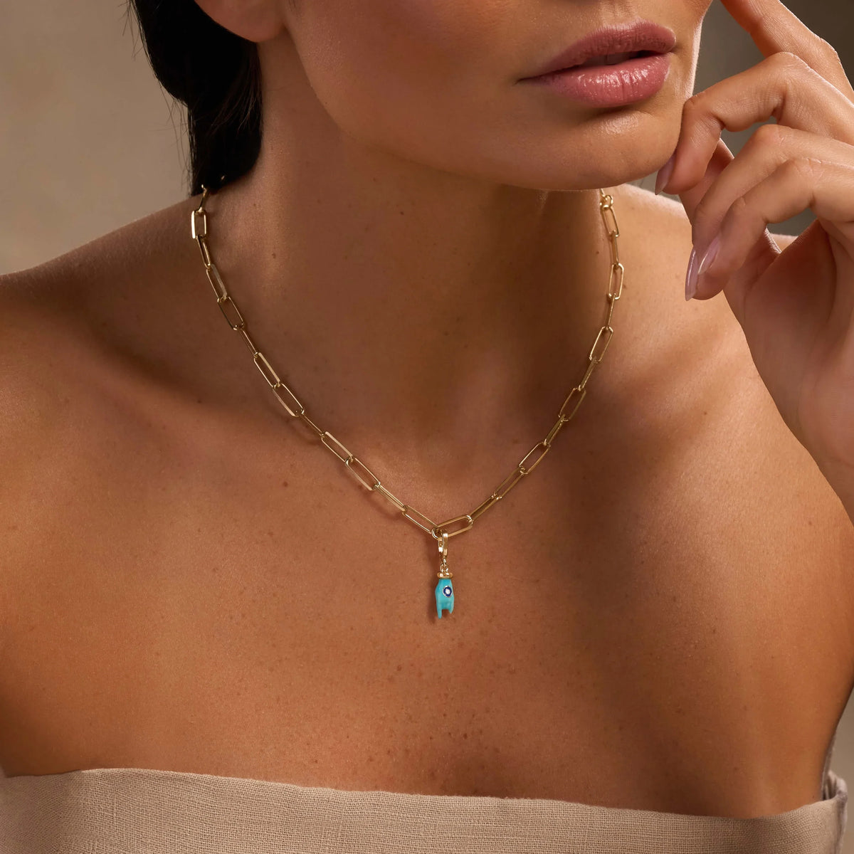 Peaceful Intentions Diamond Mal di Occhio Charm