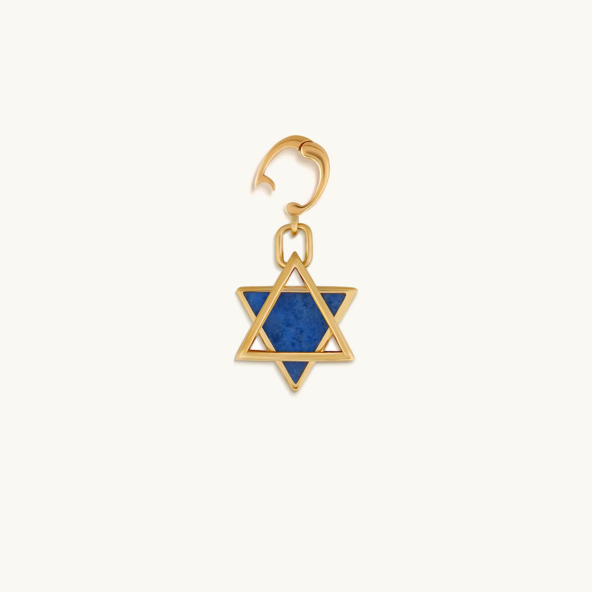 Perceptive Wisdom Lapis Lazuli Star of David Gold Pendant