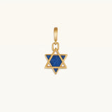 Perceptive Wisdom Lapis Lazuli Star of David Gold Pendant