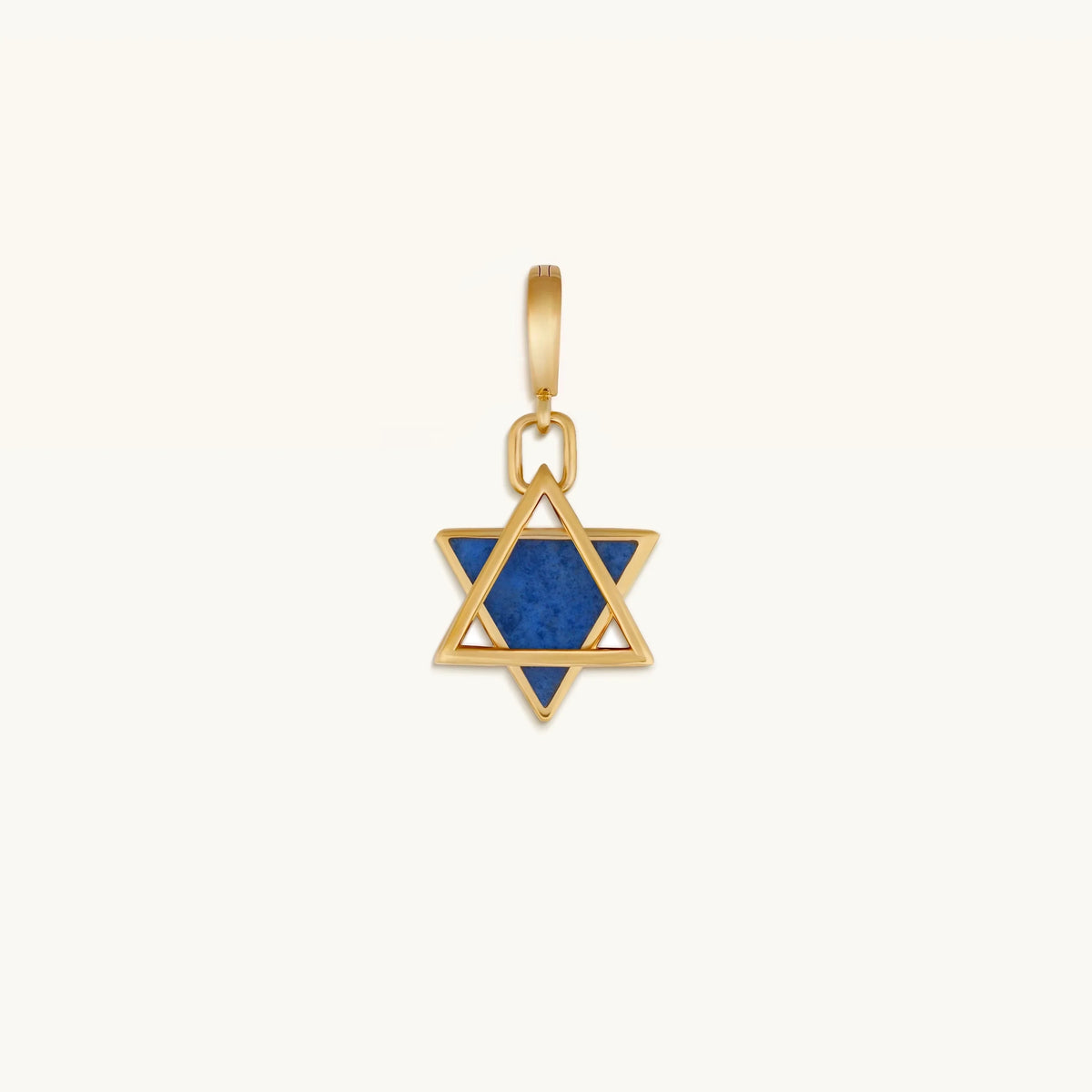 Perceptive Wisdom Lapis Lazuli Star of David Gold Pendant