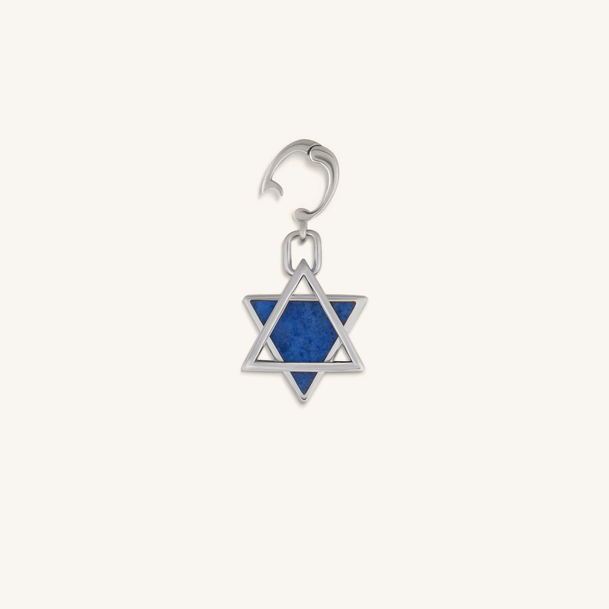 Perceptive Wisdom Lapis Lazuli Star of David Silver Pendant