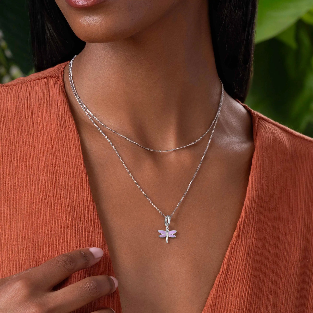 Enchanted Lilac Dragonfly Charm