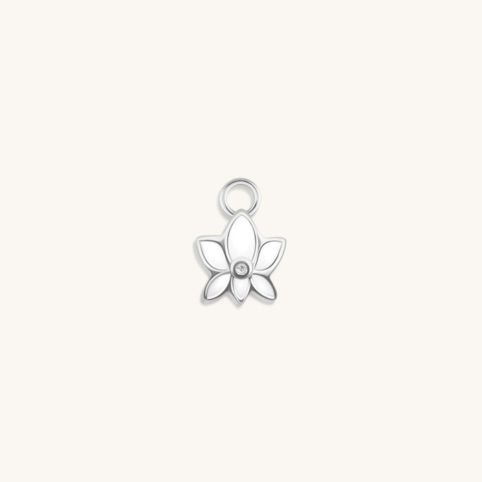 Unending Grace - Silver Lotus Earring Charm
