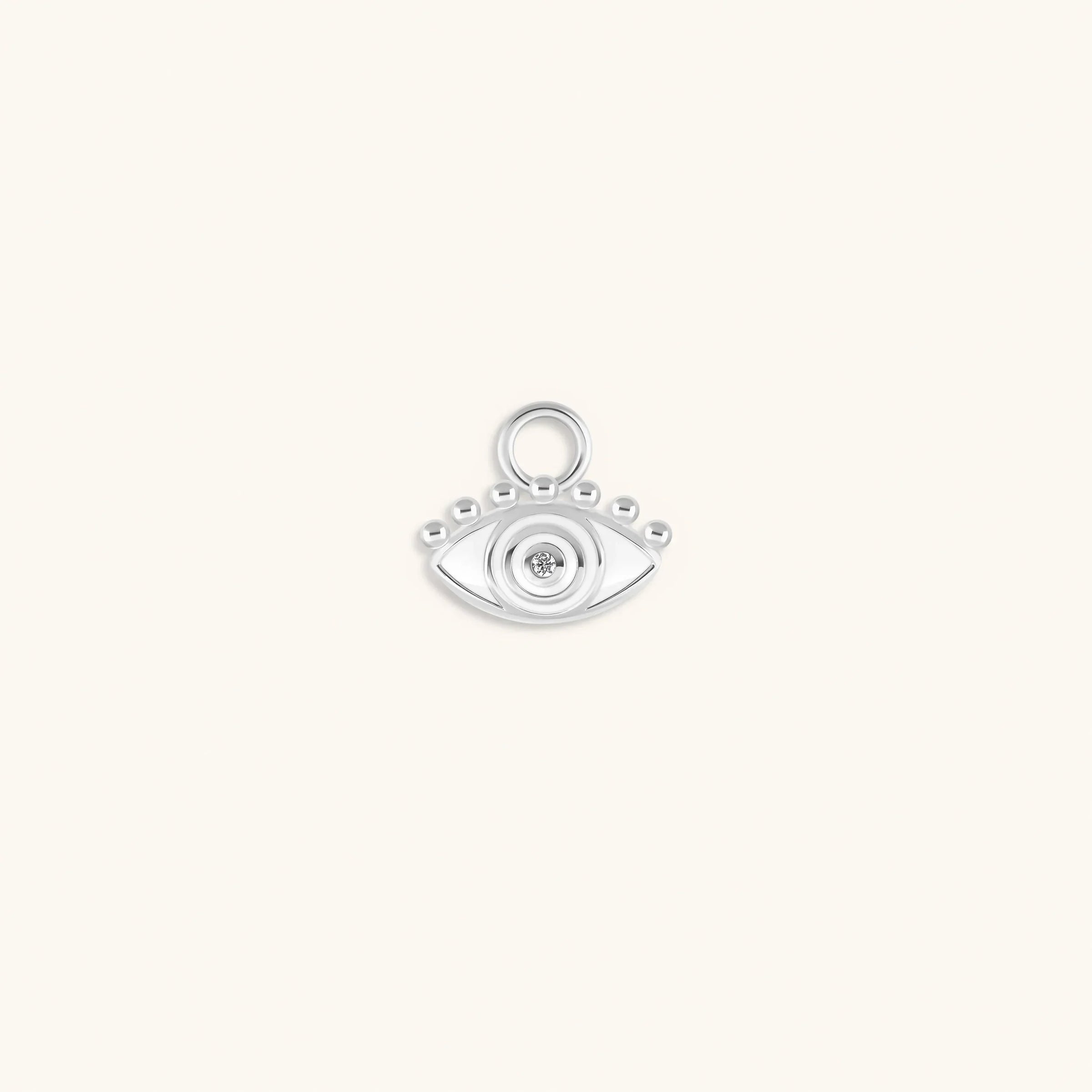 Fortune's Shield - Silver Evil Eye Earring Charm