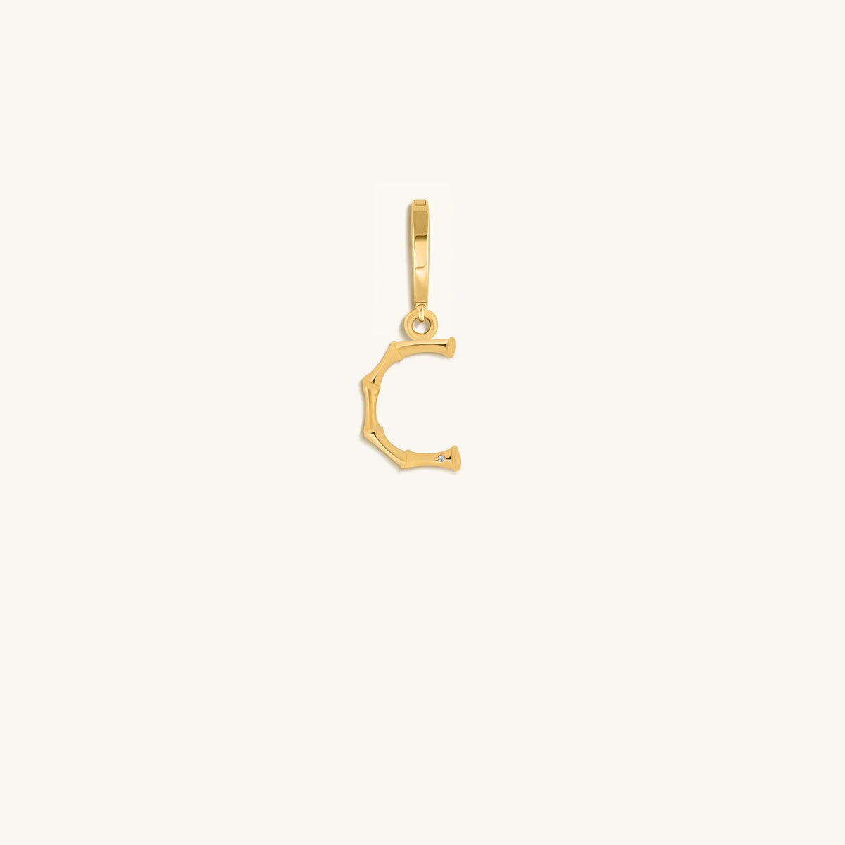 Peaceful Admiration Bamboo Initial Gold Charms