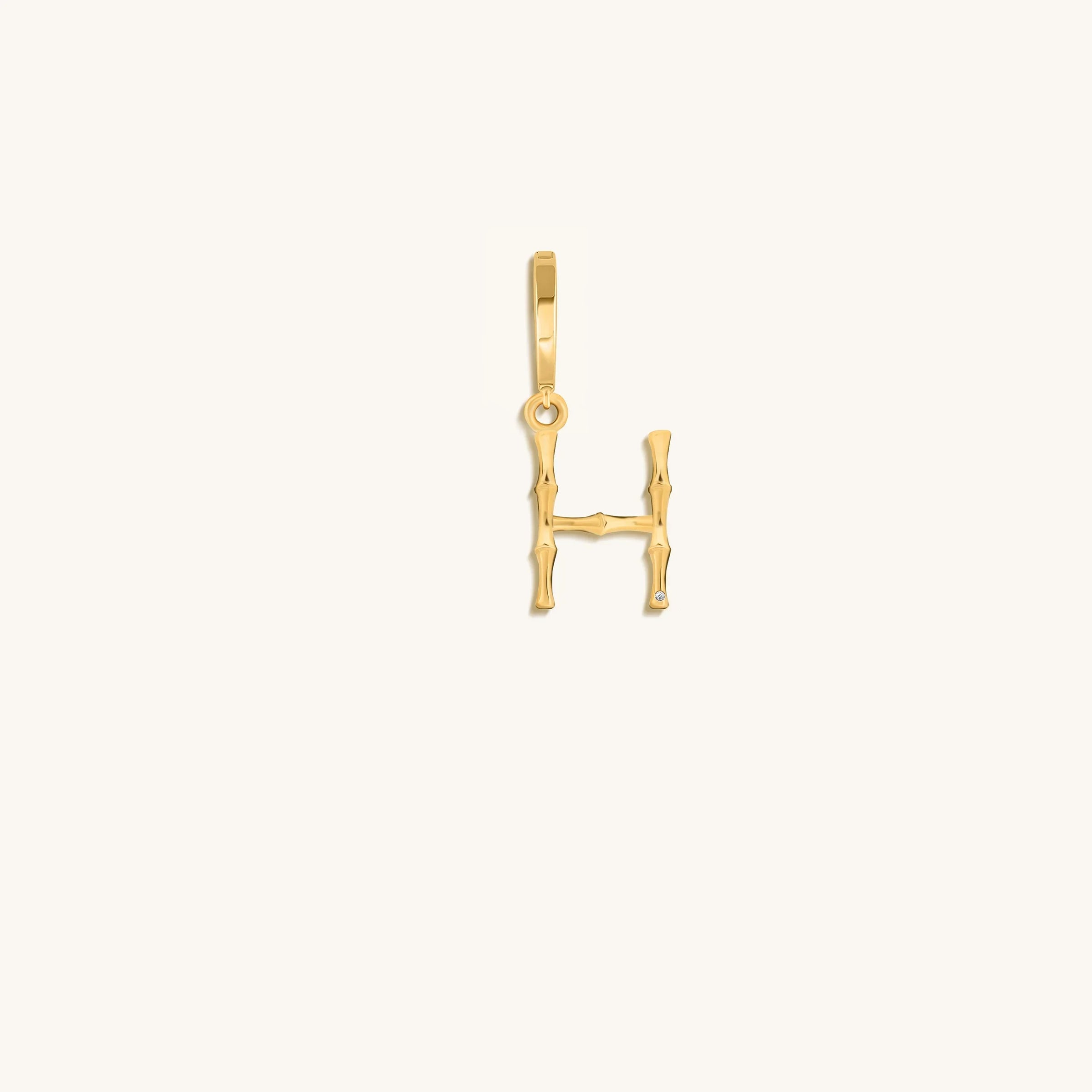 Peaceful Admiration Bamboo Initial Gold Charms