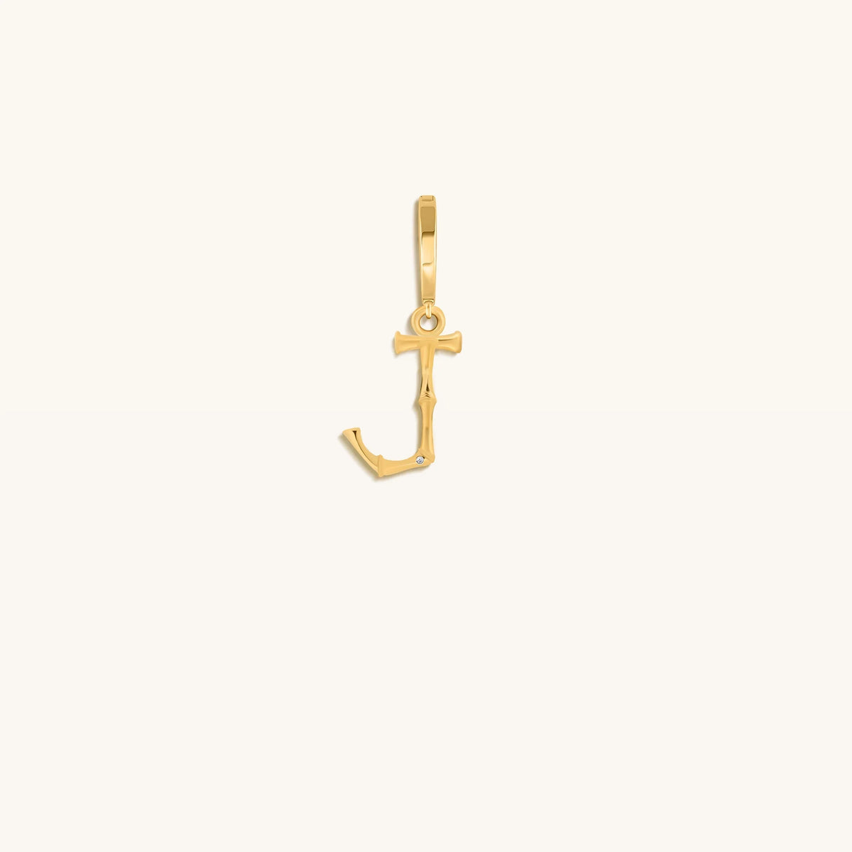 Peaceful Admiration Bamboo Initial Gold Charms