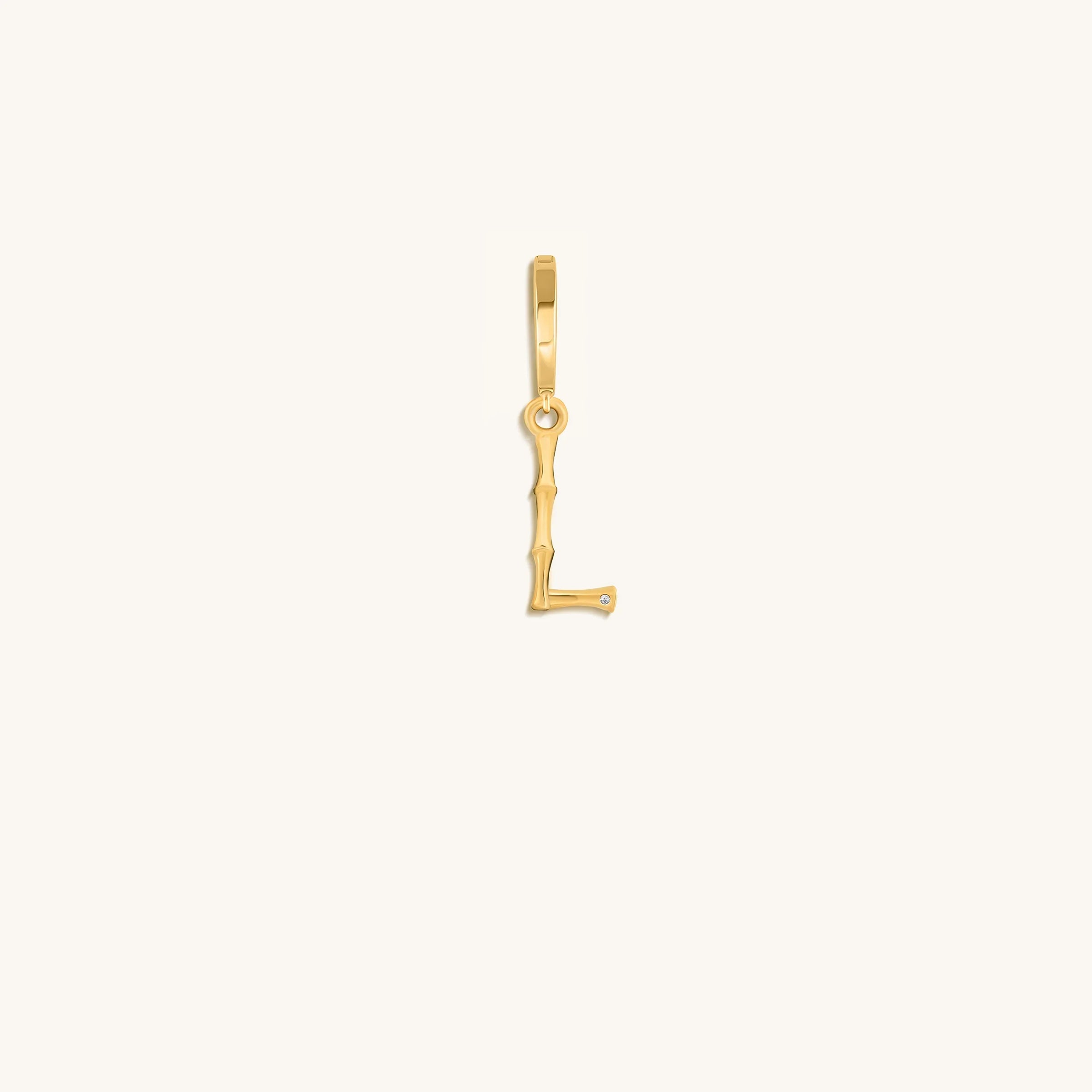 Peaceful Admiration Bamboo Initial Gold Charms