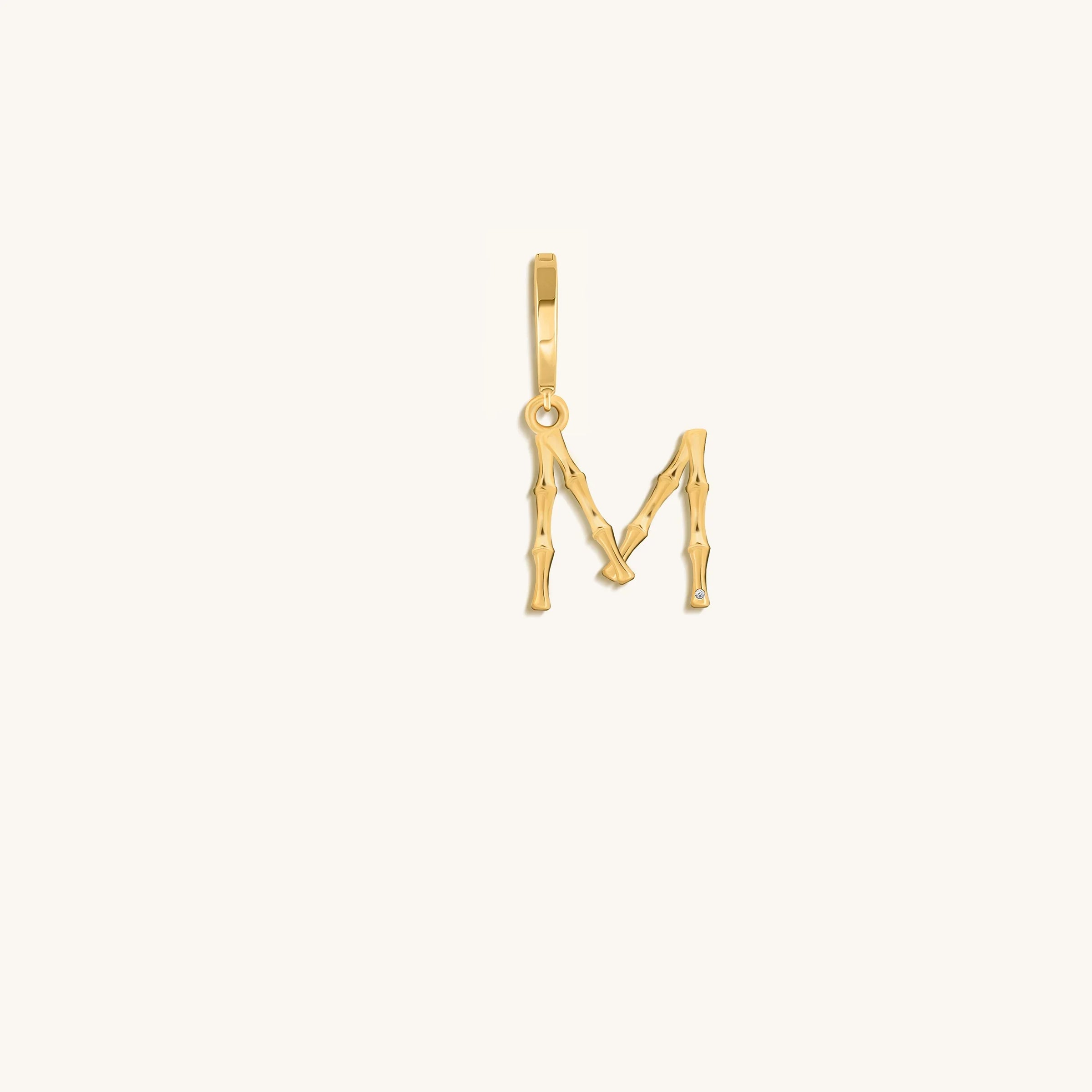 Peaceful Admiration Bamboo Initial Gold Charms
