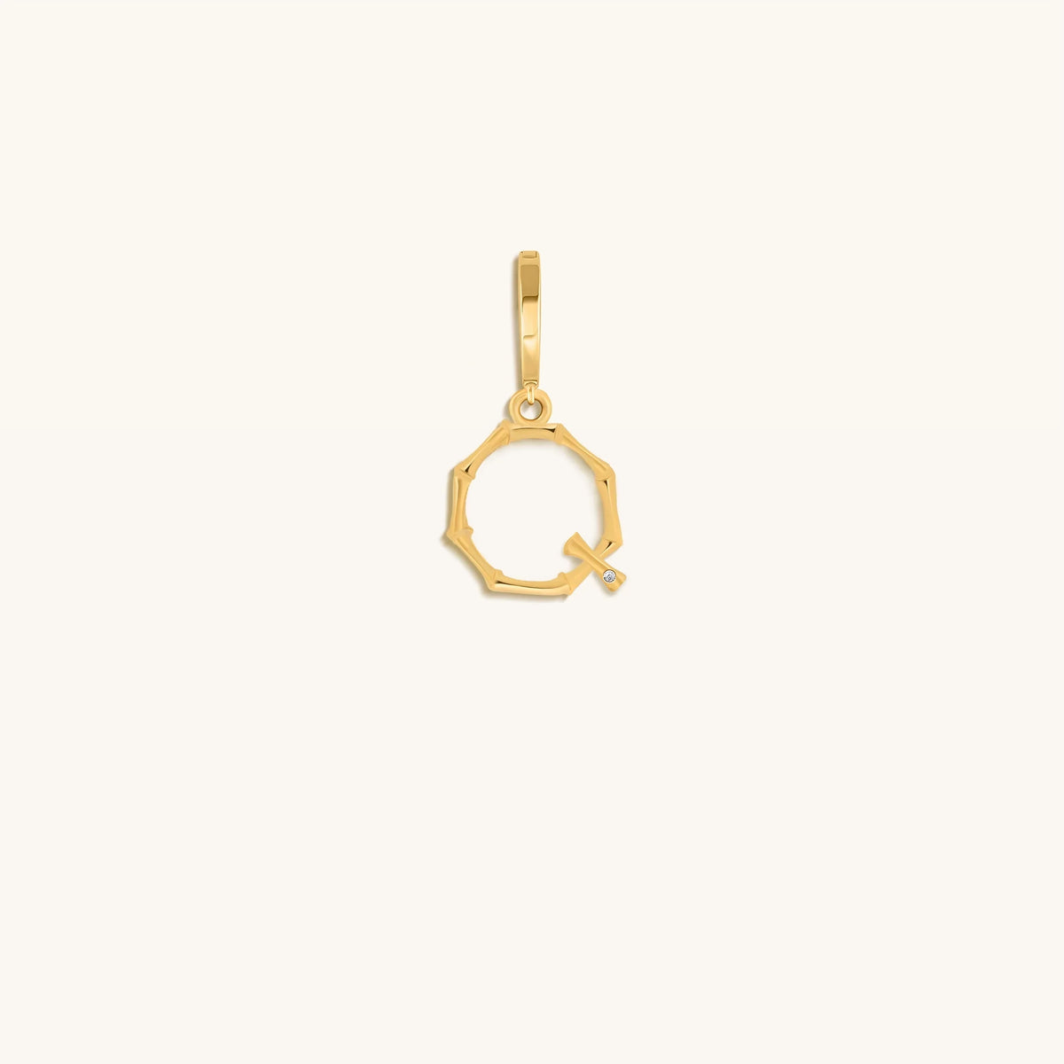 Peaceful Admiration Bamboo Initial Gold Charms