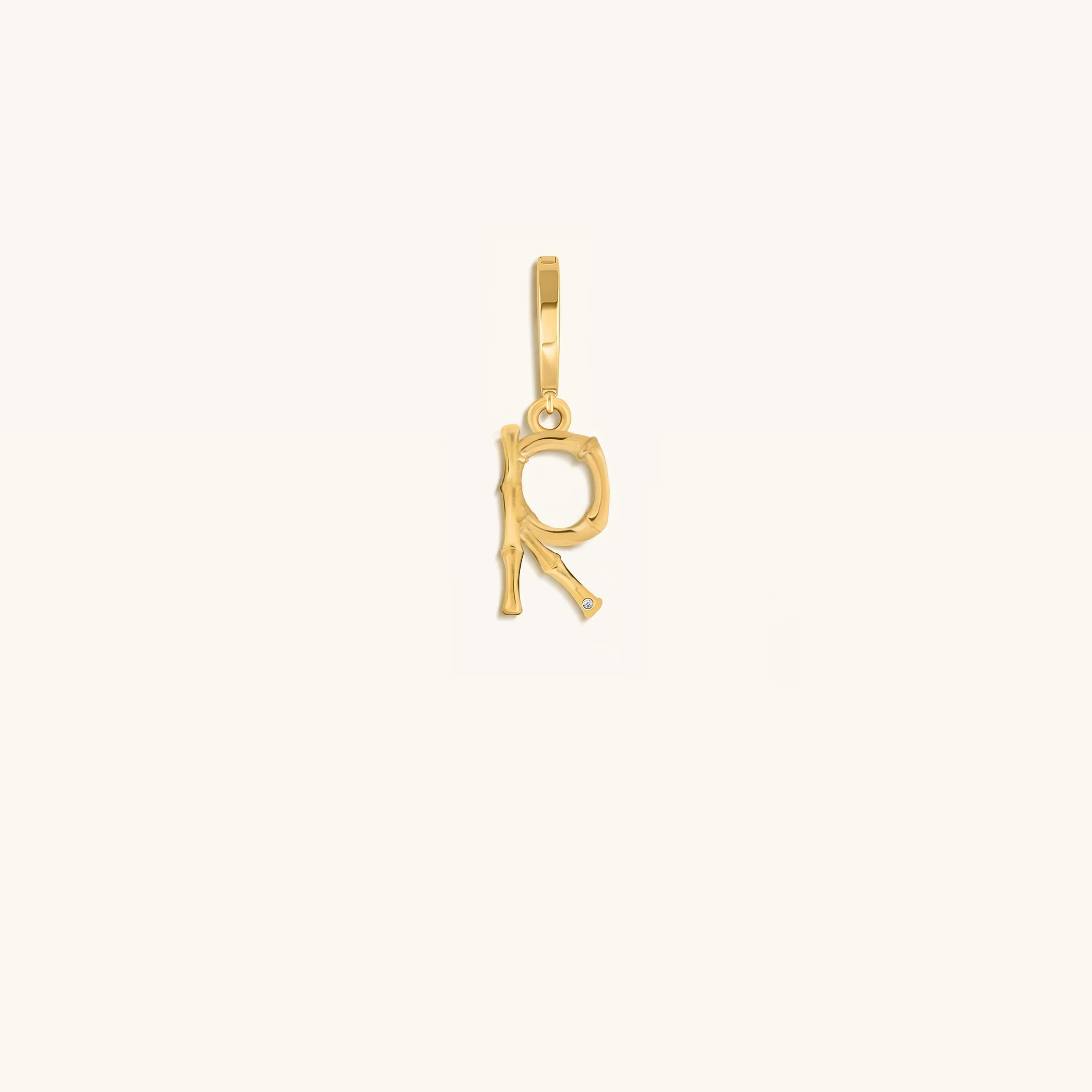 Peaceful Admiration Bamboo Initial Gold Charms