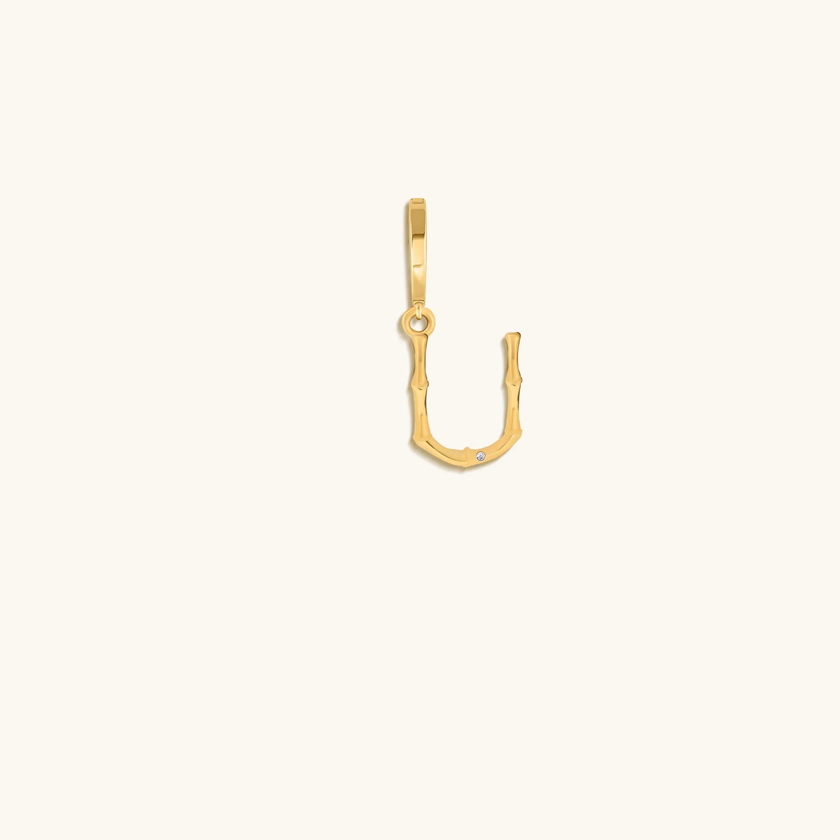 Peaceful Admiration Bamboo Initial Gold Charms