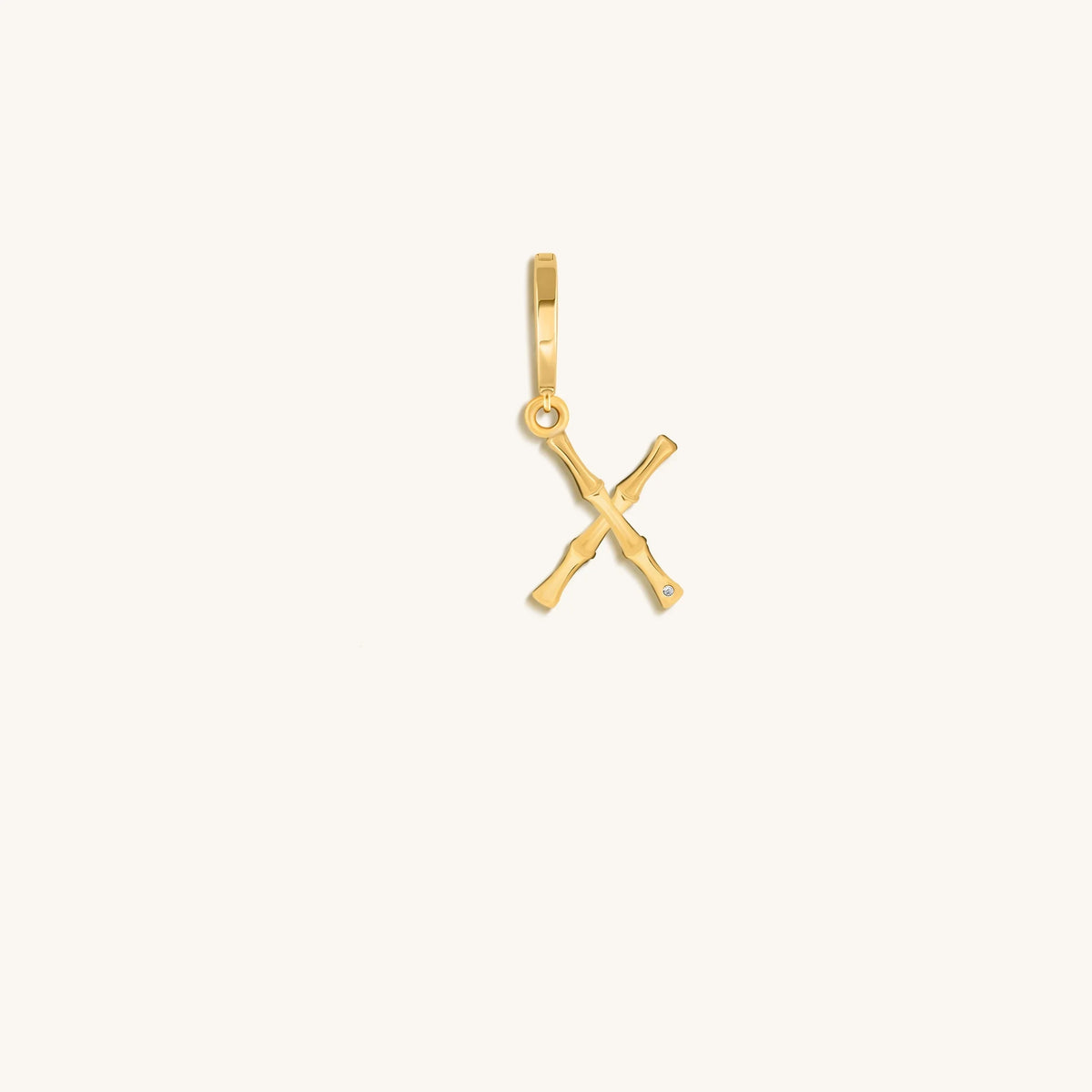 Peaceful Admiration Bamboo Initial Gold Charms