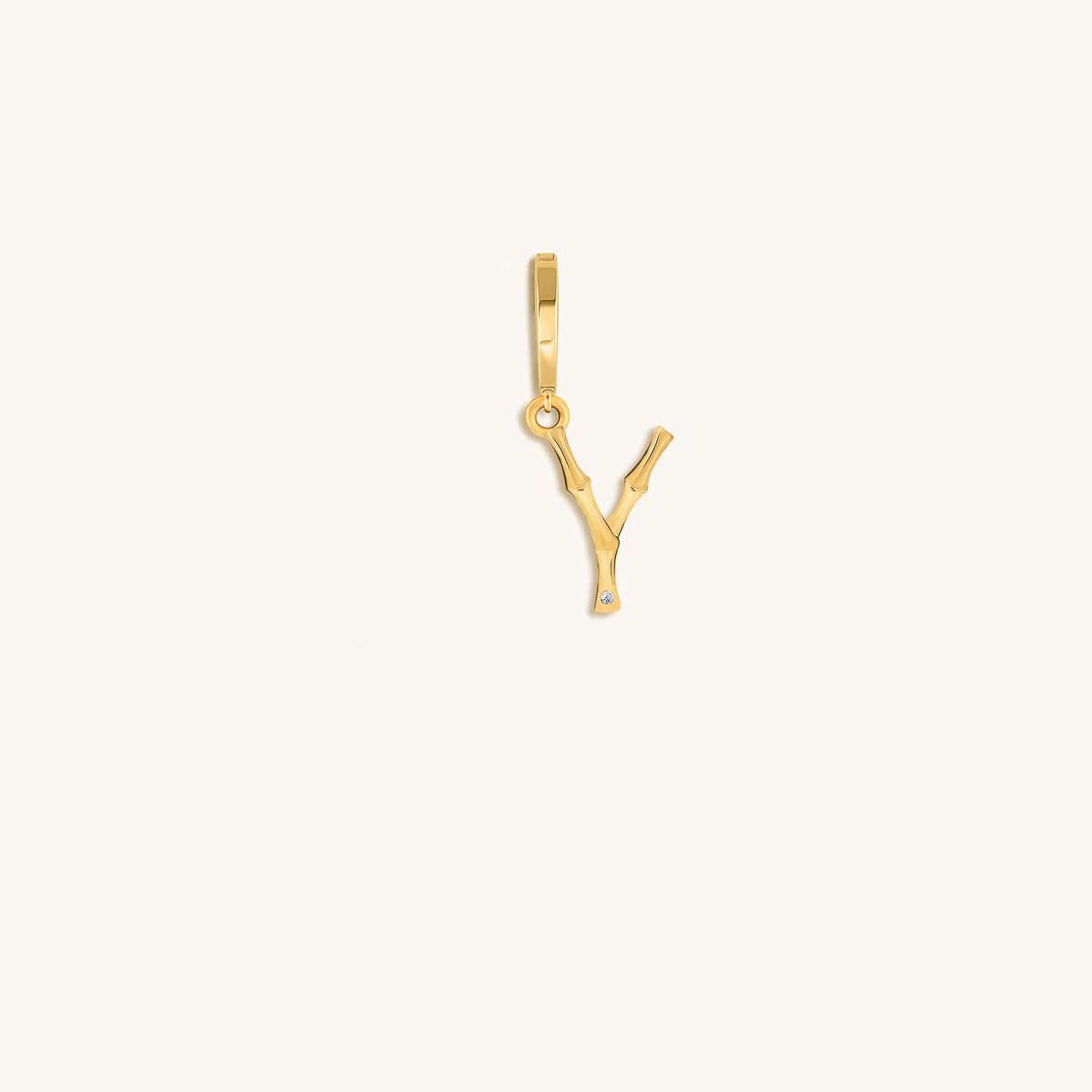 Peaceful Admiration Bamboo Initial Gold Charms