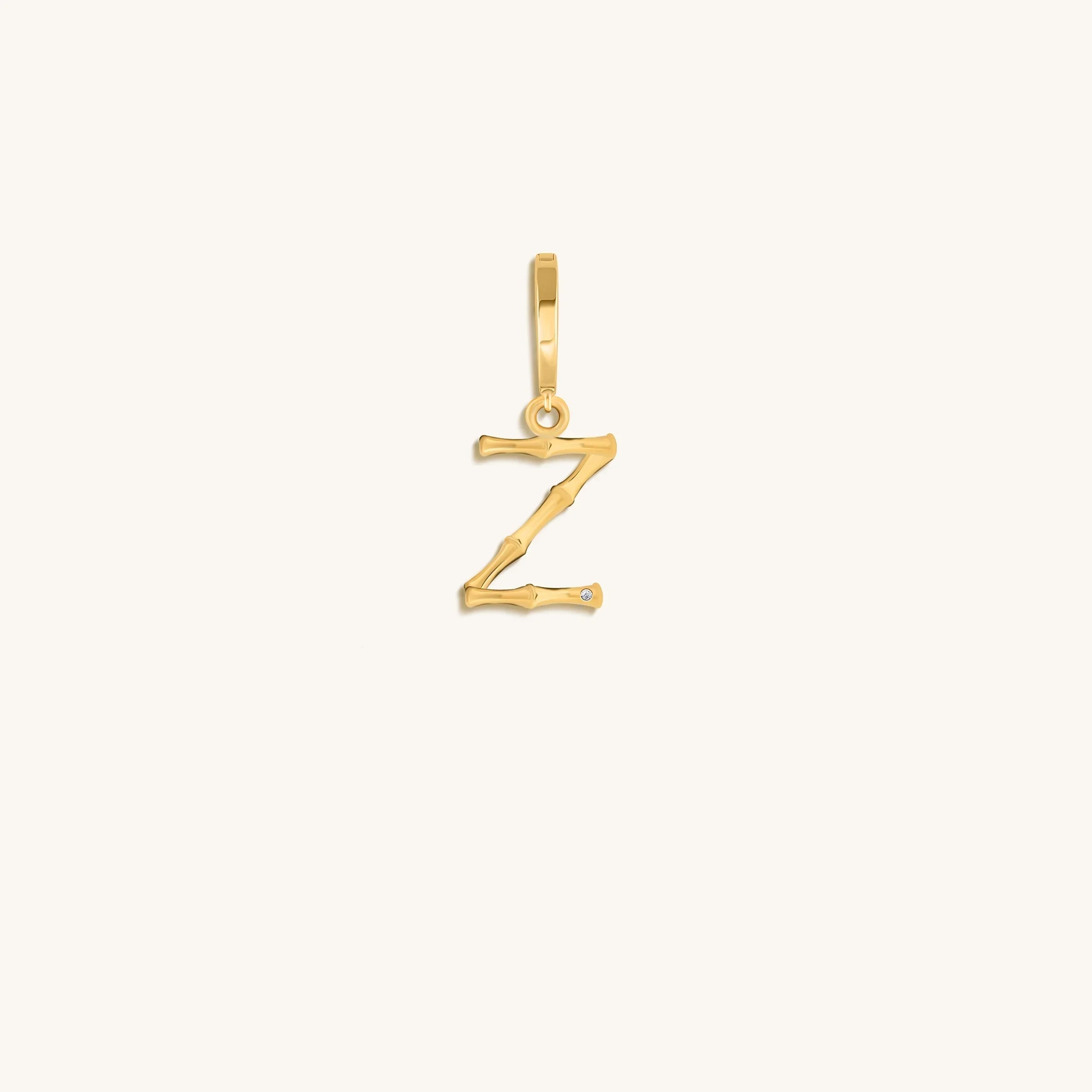 Peaceful Admiration Bamboo Initial Gold Charms