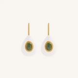 Guiding Light Quartz & Jade Dangle Earrings