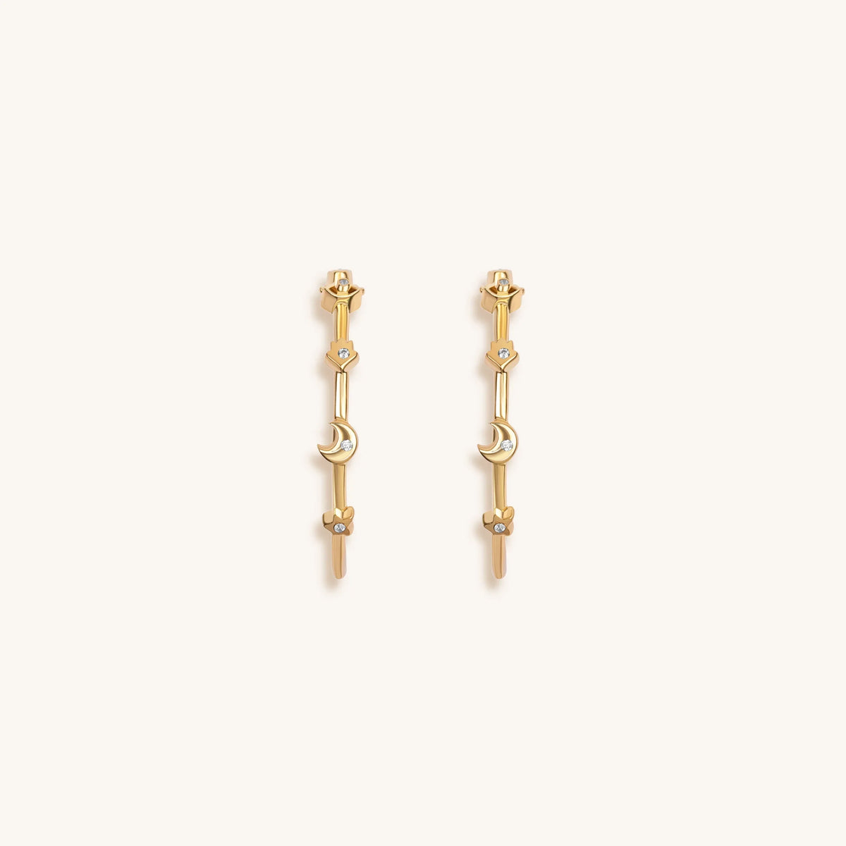 Universal Spirituality Multi Symbol Hoop Earrings
