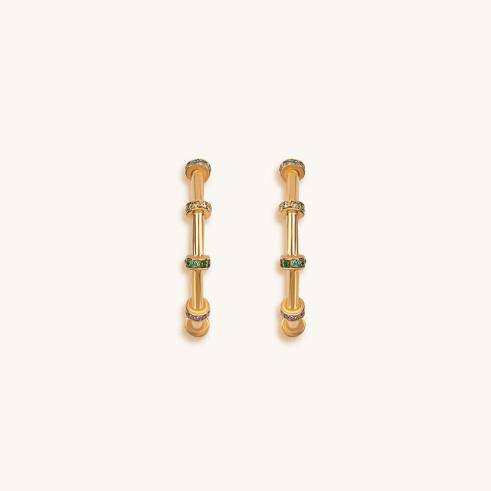 Inner Balance - Multicolor Chakra Hoop Earrings