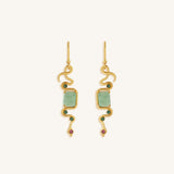 Serpent Renewal Multi-Stone Dangle Earrings