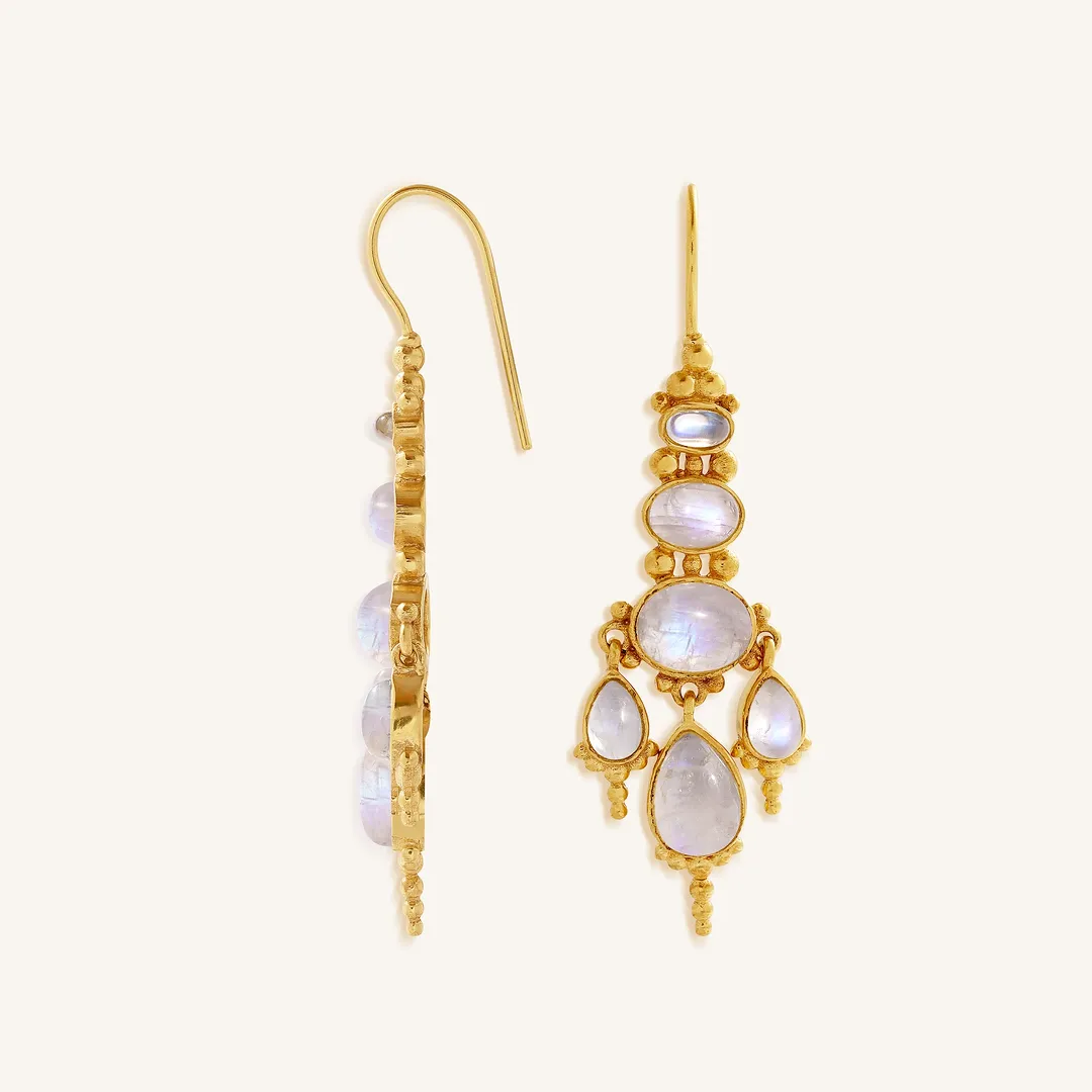 Celestial Glow Moonstone Earrings