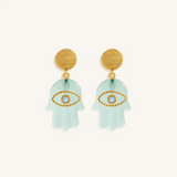 Skyward Grace Hamsa Dangle Earrings