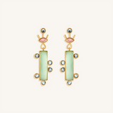 Azure Wishes Evil Eye Dangle Earrings