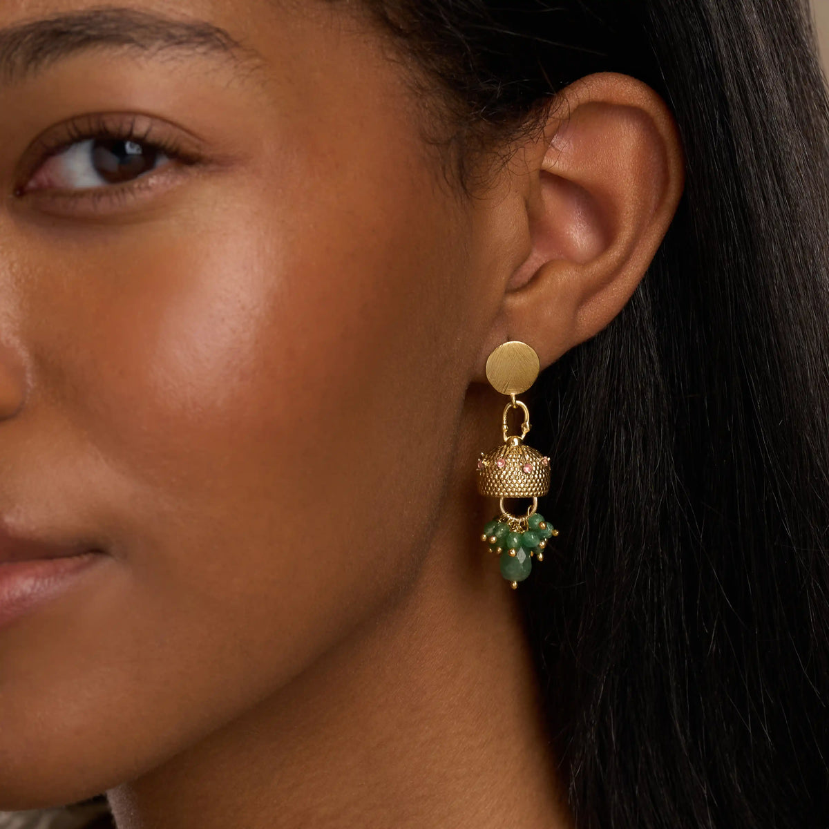 Flowing Harmony Jade Dangle Earrings