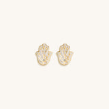 Ward off Malice Hamsa Stud Earrings