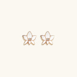Lush Virtue Lotus Flower Stud Earrings