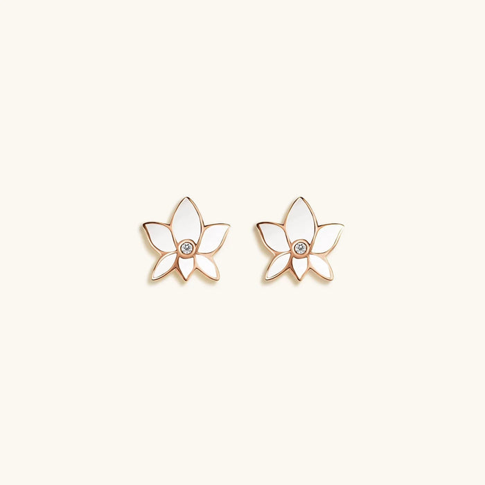 Lush Virtue Lotus Flower Stud Earrings