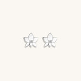 Enduring Peace Silver Lotus Stud Earrings