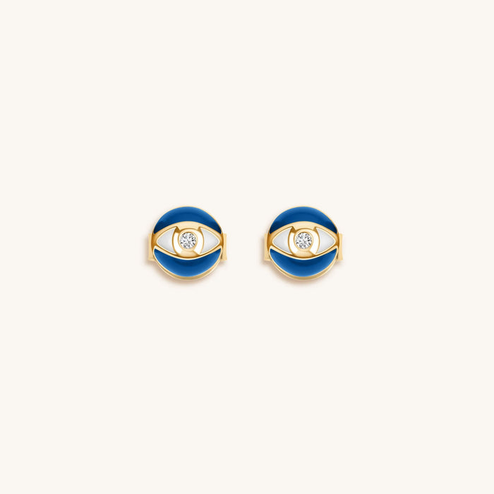 Illuminated Soul Evil Eye Diamond Earrings
