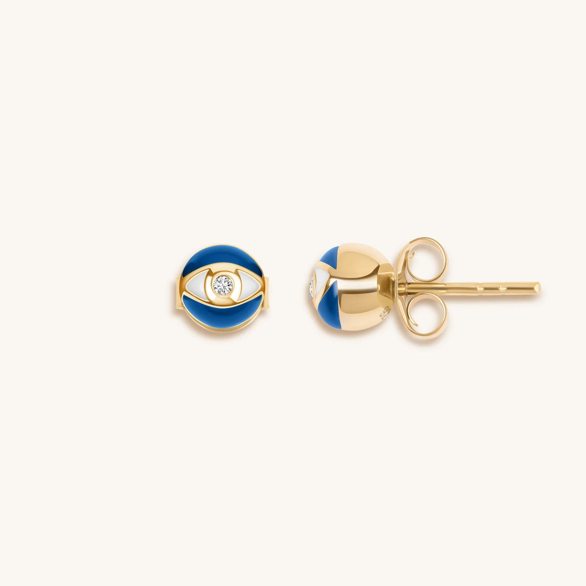 Illuminated Soul Evil Eye Diamond Earrings