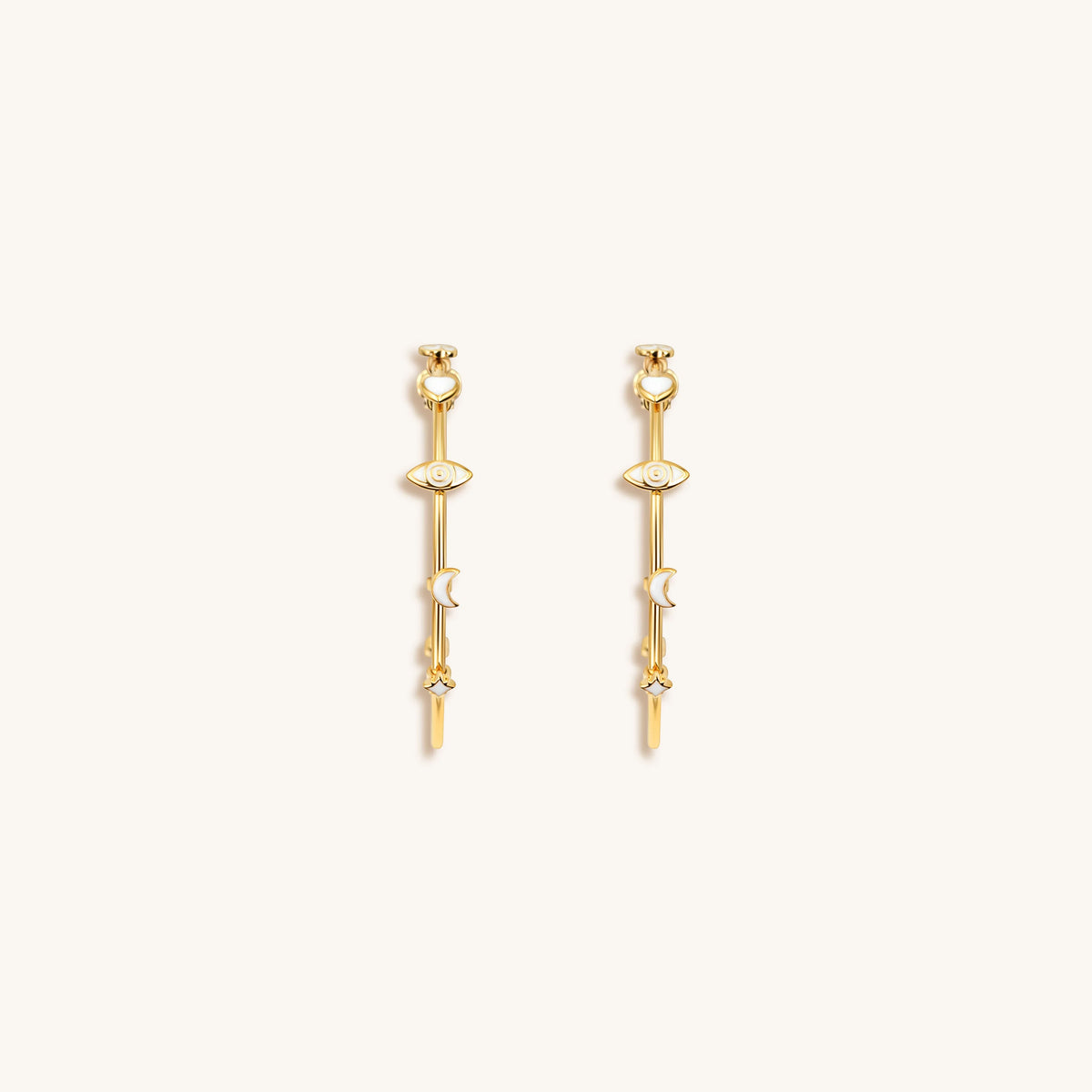 Feminine Spirituality - Multi Symbol Hoop Earrings