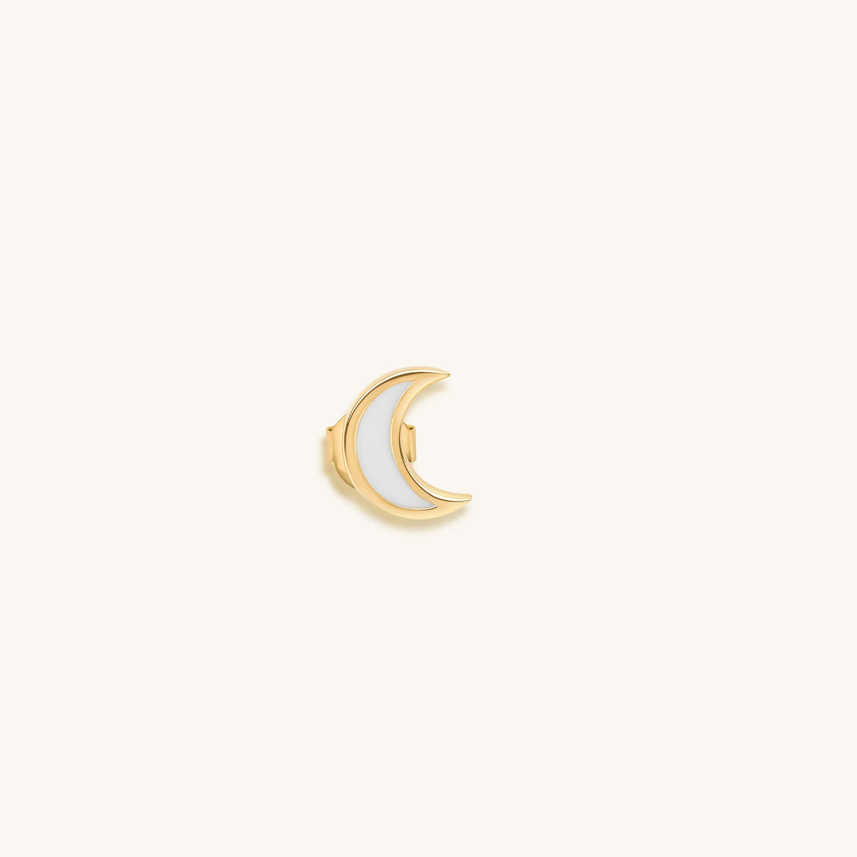Subtle Serenity Gold Moon Post Earring