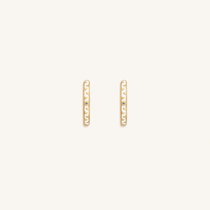 Pure Compassion Gold Heart Earrings