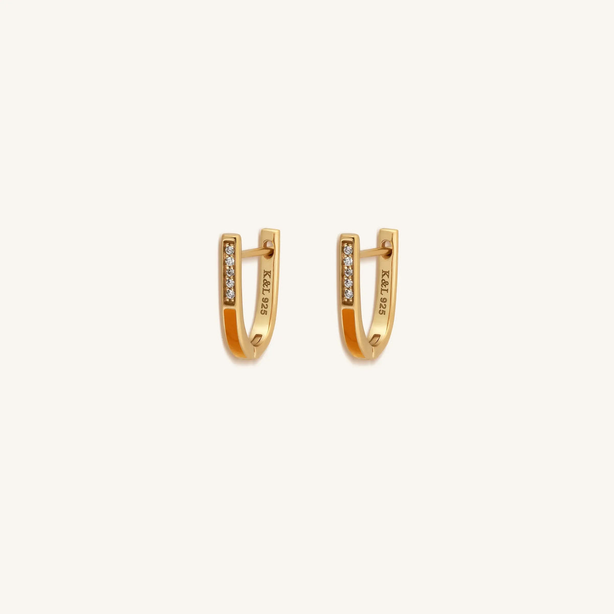 Activated Bliss Orange Gold Hoop Earrings