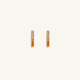 Activated Bliss Orange Gold Hoop Earrings