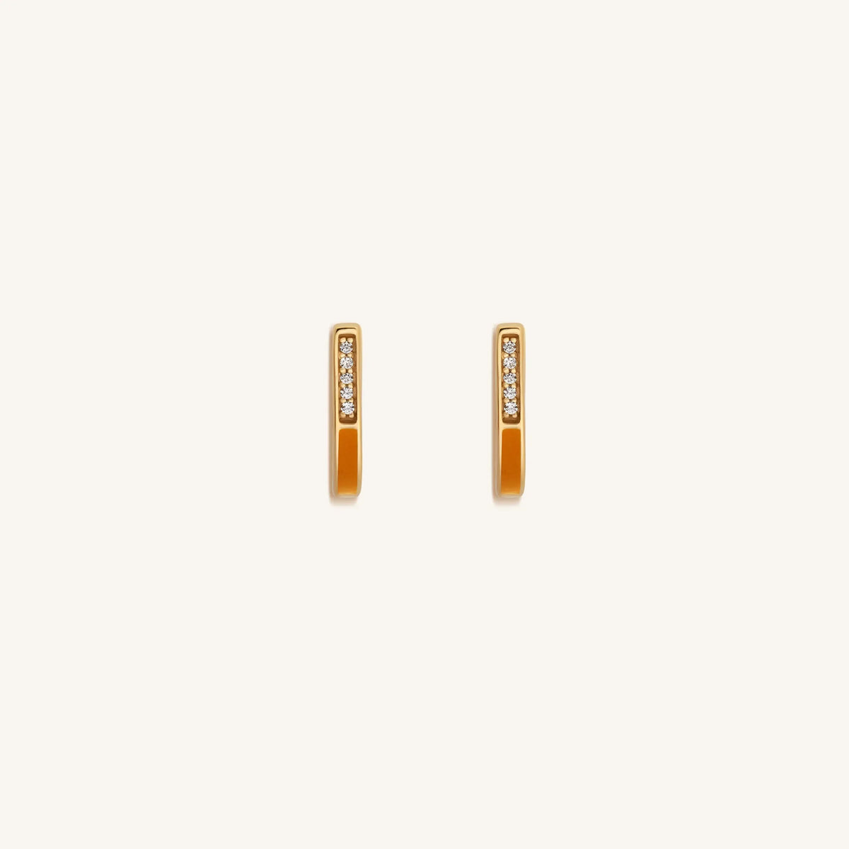 Activated Bliss Orange Gold Hoop Earrings