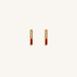 Empowered Passions Red Gold Hoop Earrings