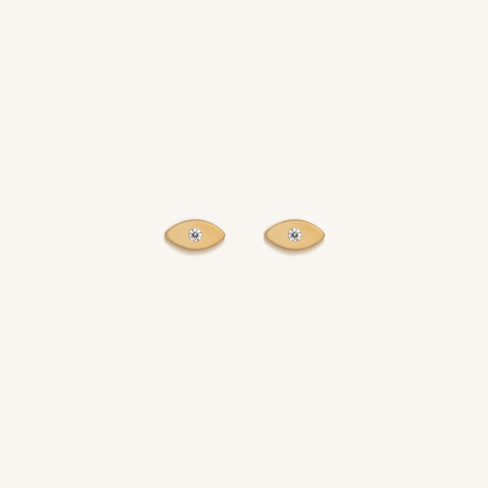 Uplifted Awareness Diamond Evil Eye Earrings