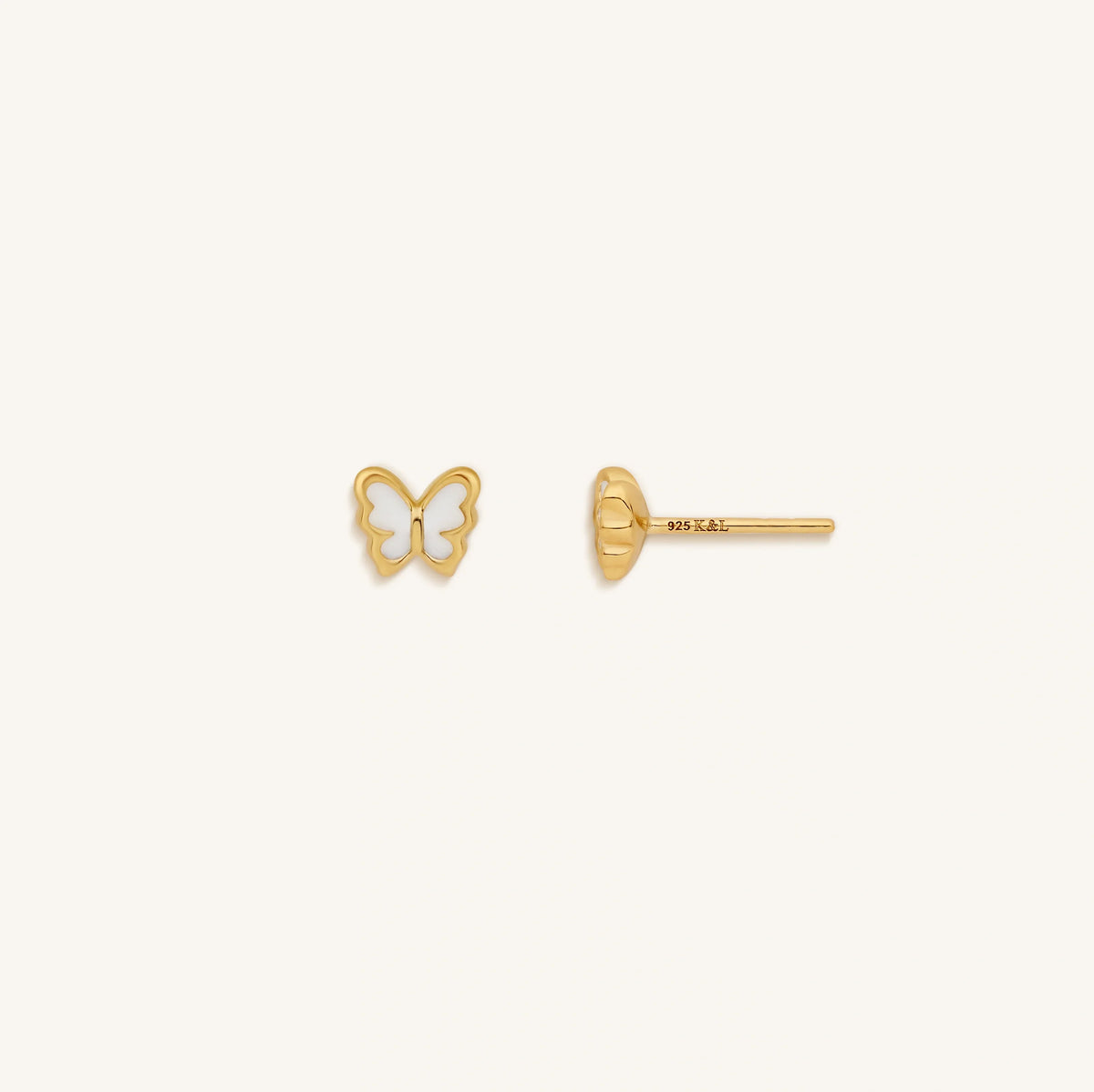 Pure Awakening White Butterfly Earrings