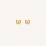 Pure Awakening White Butterfly Earrings